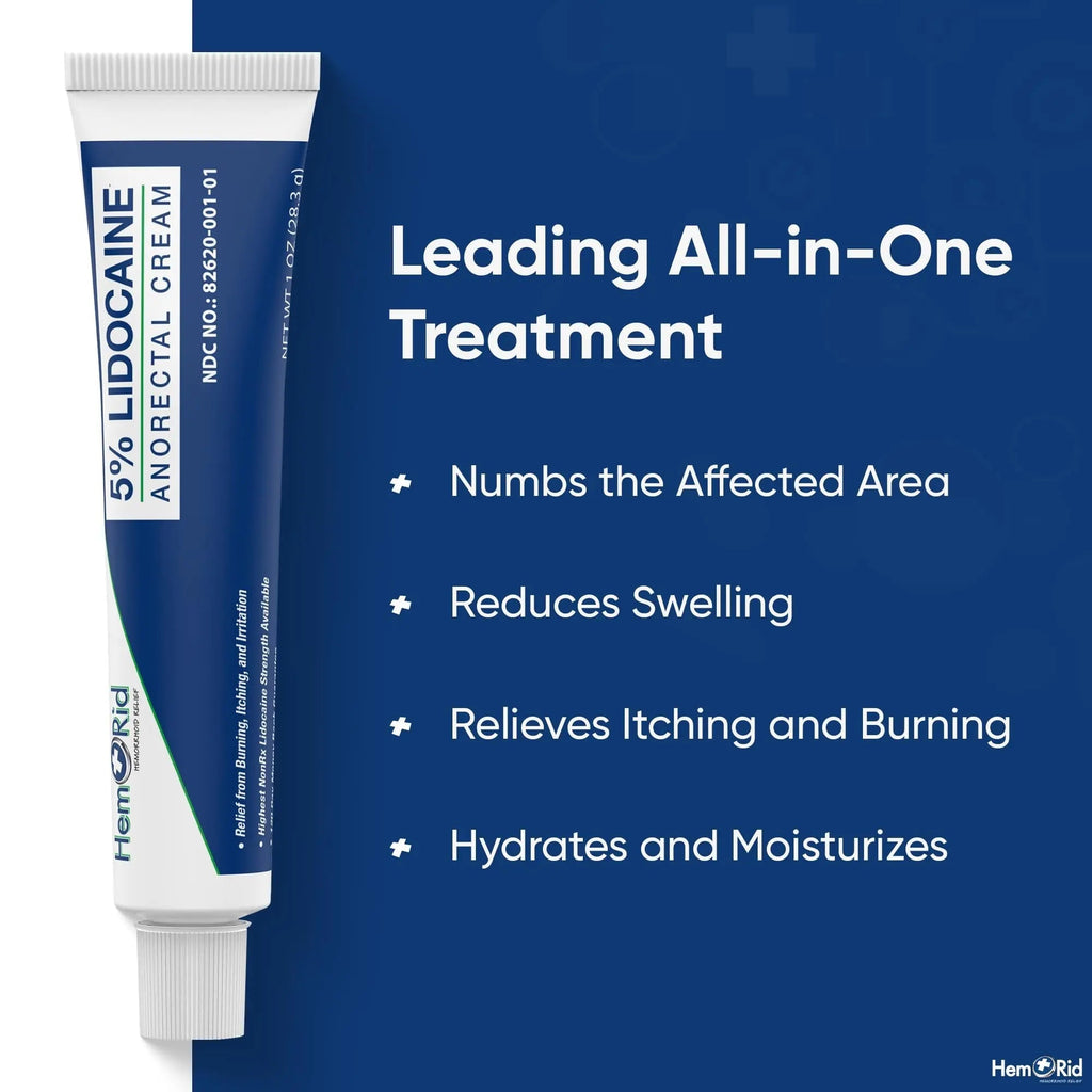 HemRid Maximum Strength Lidocaine Cream for Pain Management. Fast-Acting Hemorrhoid Solution with 5% Lidocaine. Instant Anal Itch and Numbing Effect HemRidBuy Supplements Australia