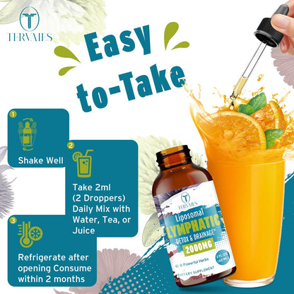 Tervaies Liposomal Lymphatic Drainage Drops 2000mg – Herbal Blend with Elderberry & Echinacea – 2 FL OZ Tervaies buy supplements Au