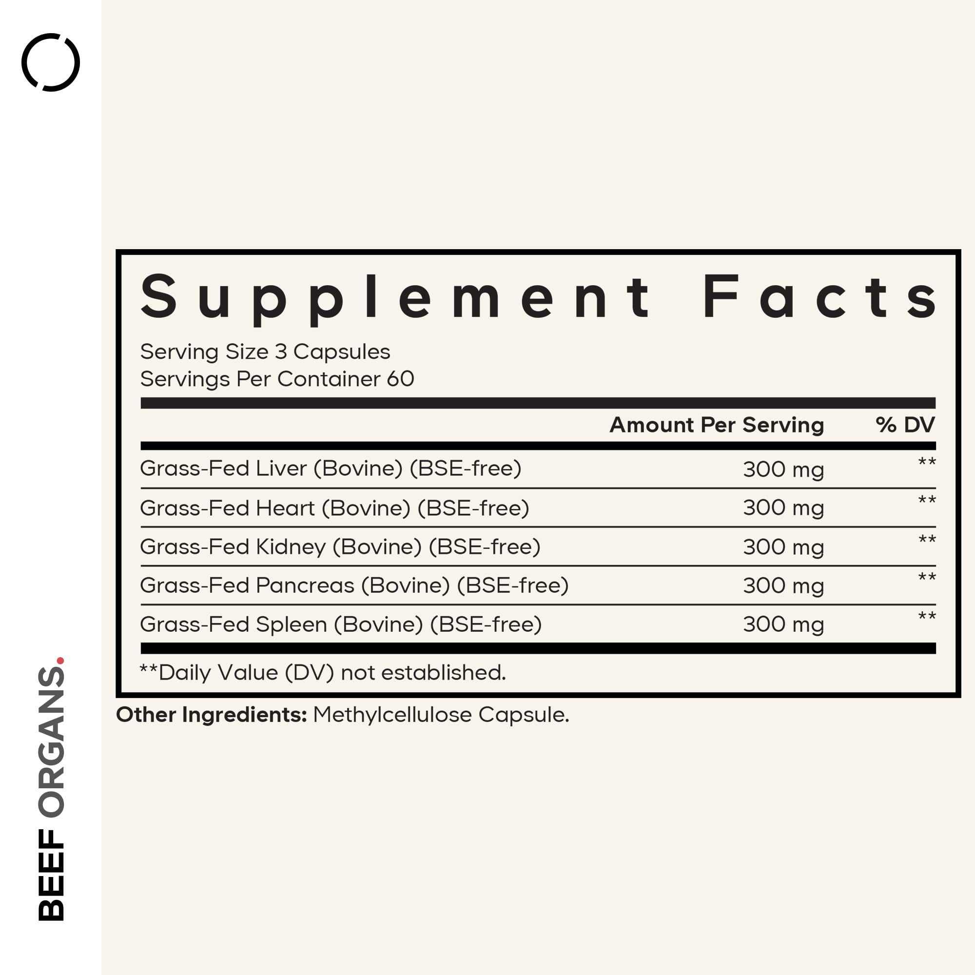 Codeage Grass Fed Beef Organs Supplement – Glandulars Supplements - Freeze Dried, Non-Defatted, Desiccated Liver, Heart, Kidney, Pancreas & Spleen Bovine Pills – Beef Vitamins - Non-GMO -180 Capsules CodeageBuy Supplements Australia