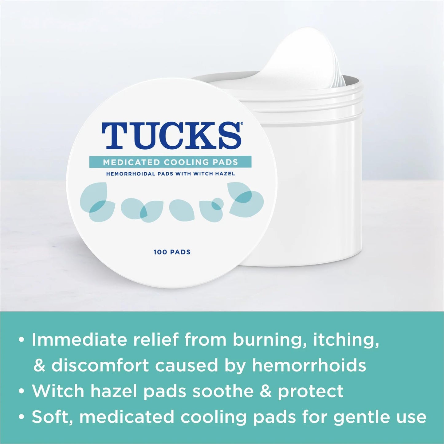 TUCKS Medicated Cooling Pads, 200 Count - Witch Hazel Pads for Sensitive Areas, Cleanse and Protect from Irritation TUCKSBuy Supplements Australia