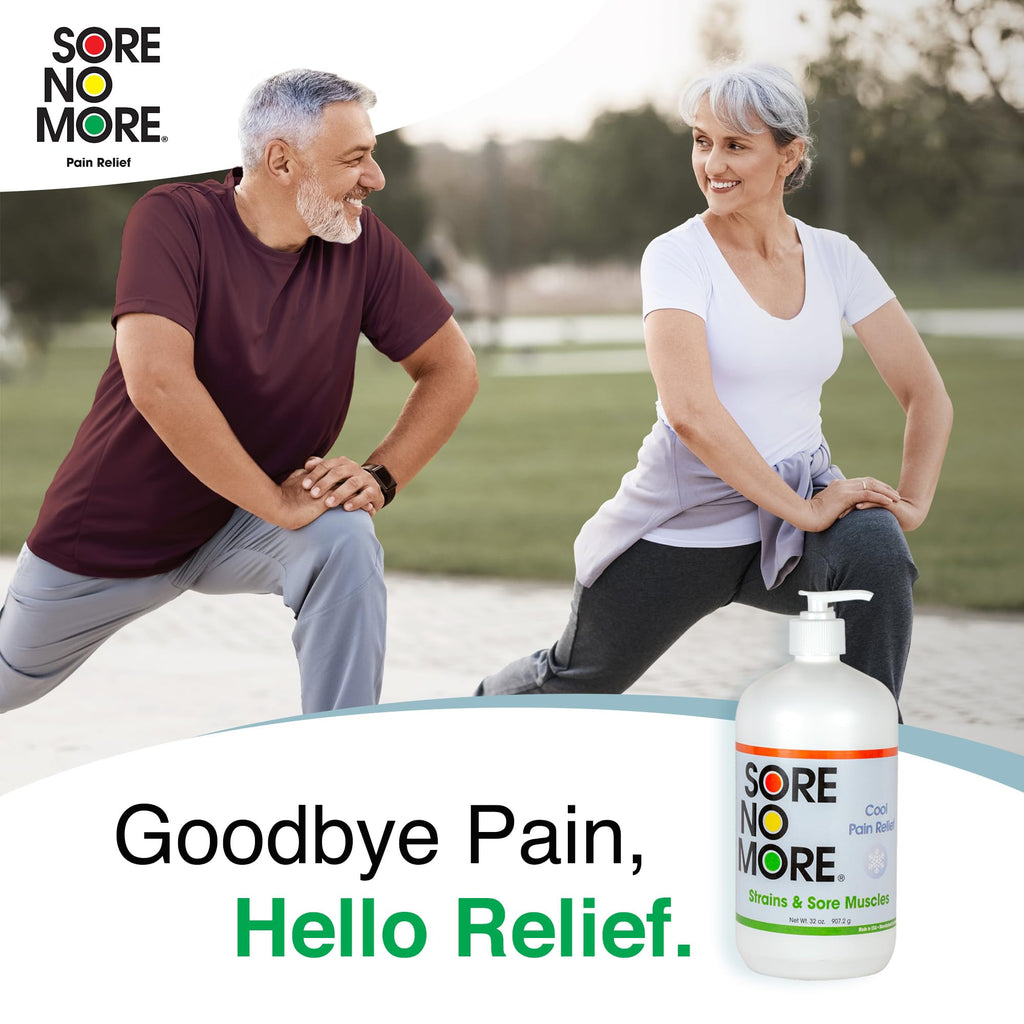 Sore No More Cool Relieving Gel for Aches & Pains in Muscles & Joints associated with Strains, Bruises & Sprains | Absorbs Quickly with a Refreshing Lemon Aroma | 32 oz Bottle with Pump Sore No MoreBuy Supplements Australia