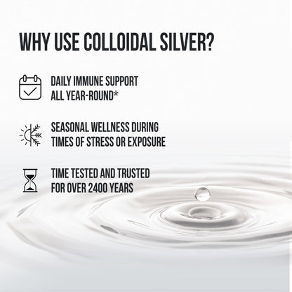 Sovereign Silver Immune Support - Colloidal Silver, Bio-Active Silver Hydrosol, 10 ppm, Liquid Dropper, 4 Fl Oz, (118 mL)