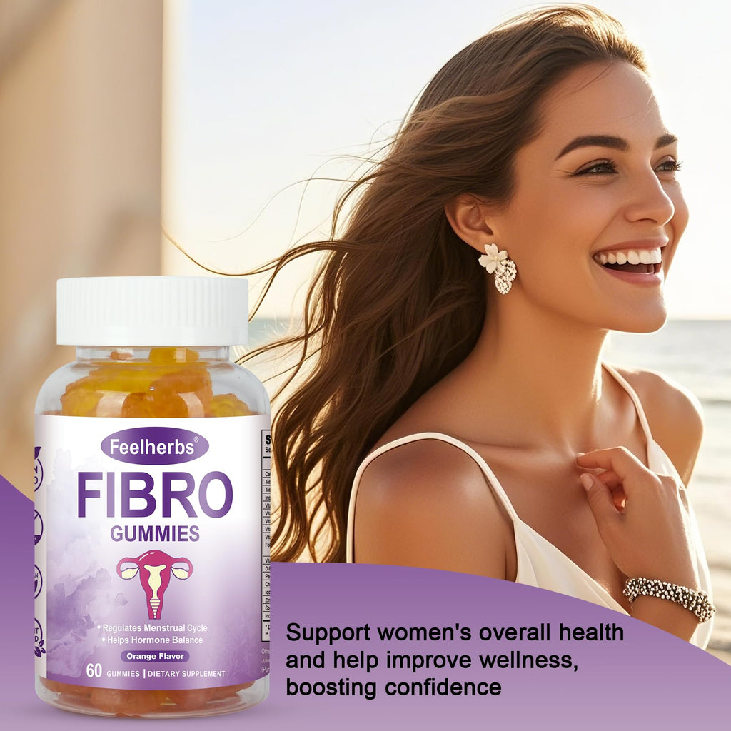 Fibro Gummies for Women Ovarian, Multivitamin Gummies for Hormone Balance, Ovarian Support Inositol Gummy with Vitamin A, E, and Minerals, 60 Count FeelherbsBuy Supplements Australia