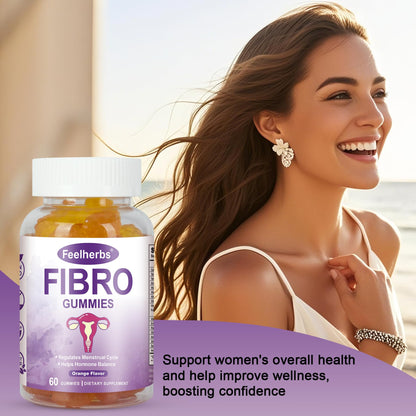 Fibro Gummies for Women Ovarian, Multivitamin Gummies for Hormone Balance, Ovarian Support Inositol Gummy with Vitamin A, E, and Minerals, 60 Count FeelherbsBuy Supplements Australia