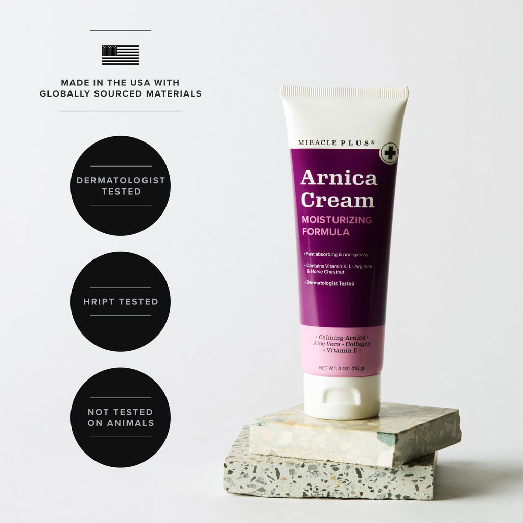 Miracle Plus Arnica Cream Extra Strength Bruise Relief Lotion For Bruising And Swelling On Skin | Arnica Gel, Vitamin K Cream, Skin Care | Moisturizing Bruise Formula With Horse Chestnut, 2-Pack Miracle PlusBuy Supplements Australia