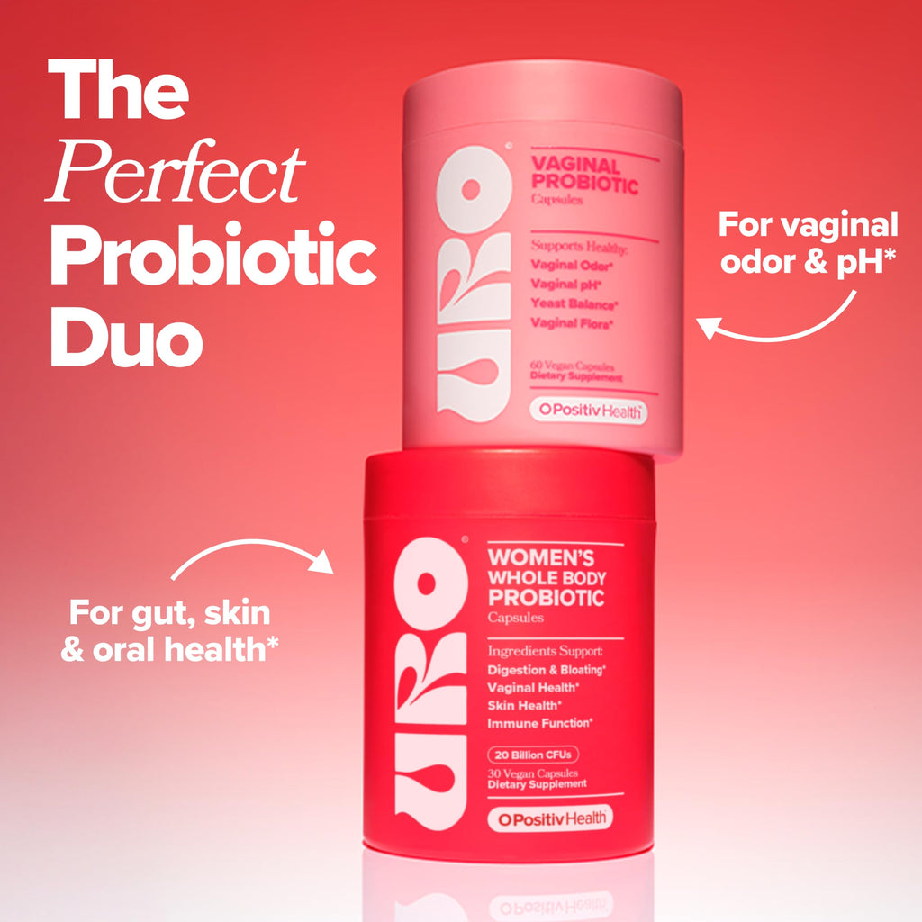 O Positiv URO Women’s Probiotic – All-in-one Probiotic for Women - Vaginal, Gut, Skin, and Oral Microbiome Health – 20B+ CFUs, Licorice Root, Dandelion