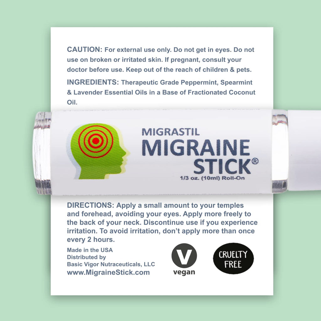 Migraine Stick & Migrastil Migraine Relief Capsules Bundle Basic VigorBuy Supplements Australia