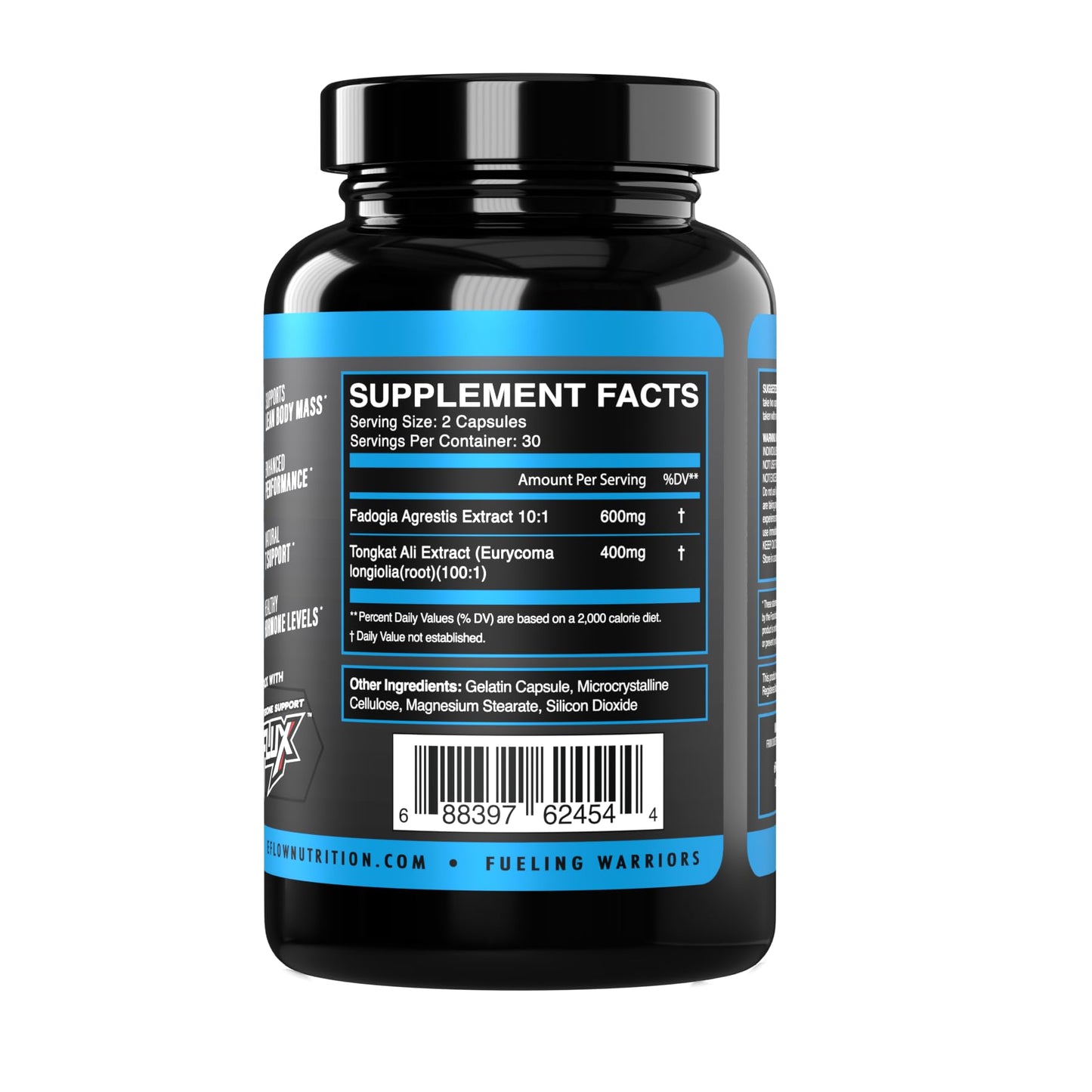 eFlow Nutrition Fadogia Agrestis + Tongkat Ali - [2-in-1] Natural Performance Supplement for Health and Wellness - Hormone, Energy, & Mood Support - Extract Powder (60 Capsules) eFlow NutritionBuy Supplements Australia