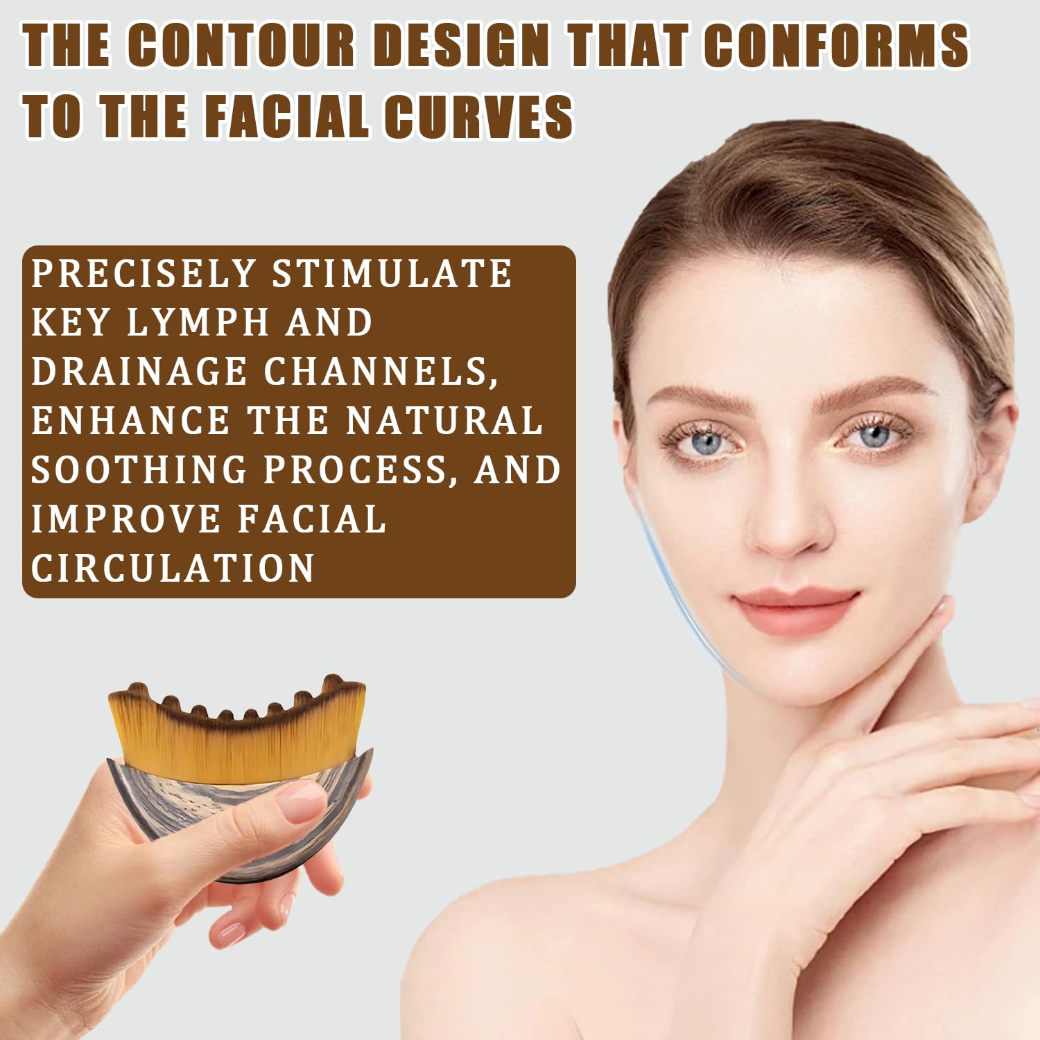 Lymphatic Contour Face Brush, Lymphatic Drainage Massager for Face, Ergonomic Facial Massage Tool for De-Puffing, Skin Firming & Enhanced Skincare Absorption Generic buy supplements Au