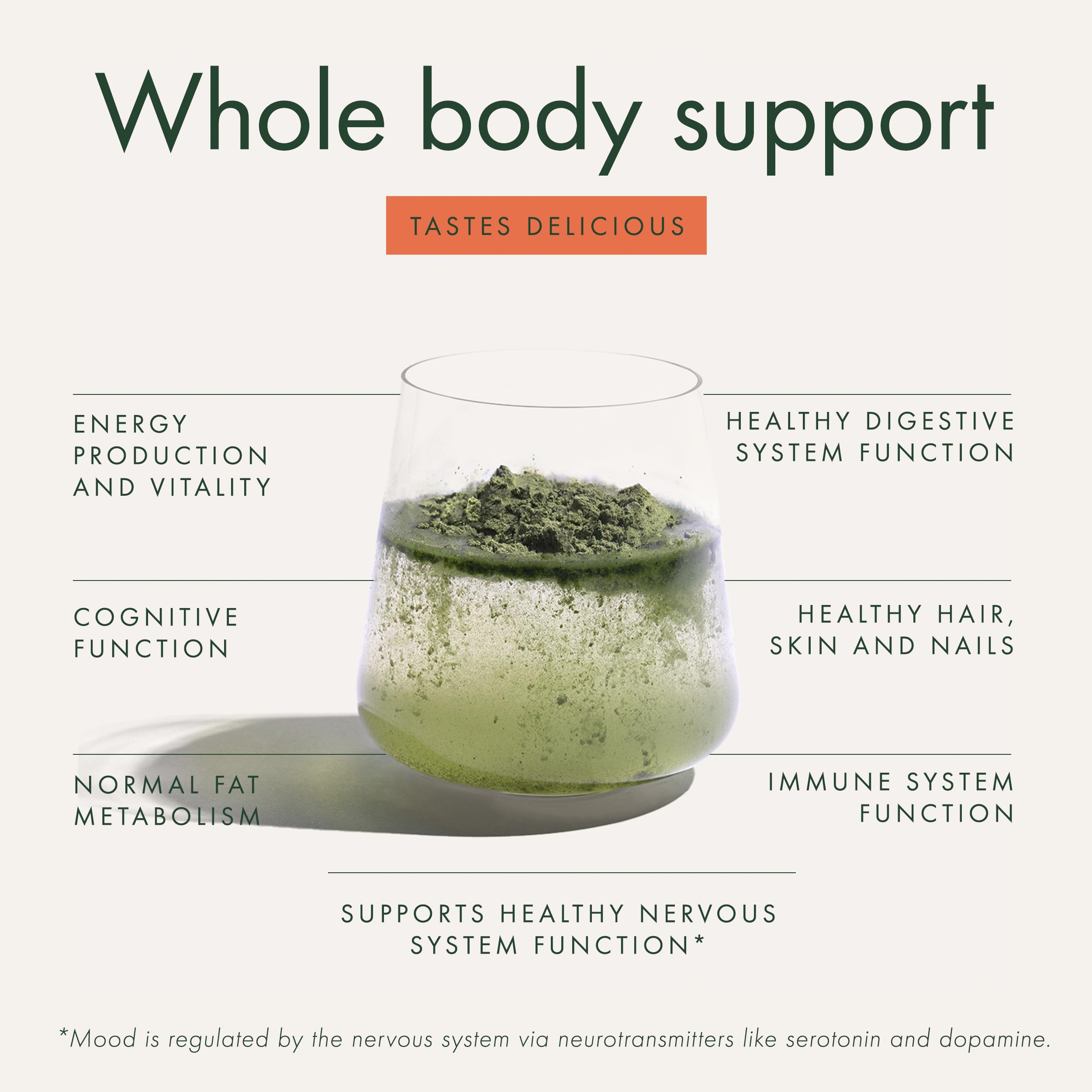WelleCo The Super Elixir Daily Greens Powder, Probiotic Drink Mix with Whole Foods, Gluten Free, Vegan Gut Health Powder, Energy, Immunity, Healthy Skin, Hair & Nails (Jar, Blood Orange) WelleCoBuy Supplements Australia