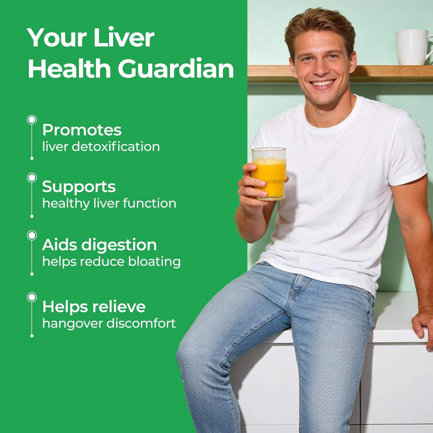 OxyEnergy Liver Cleanse Detox & Repair, Organic Milk Thistle Liver Detox Supplement with Turmeric, Giner, Dandelion, Support Liver Health & Digestion,