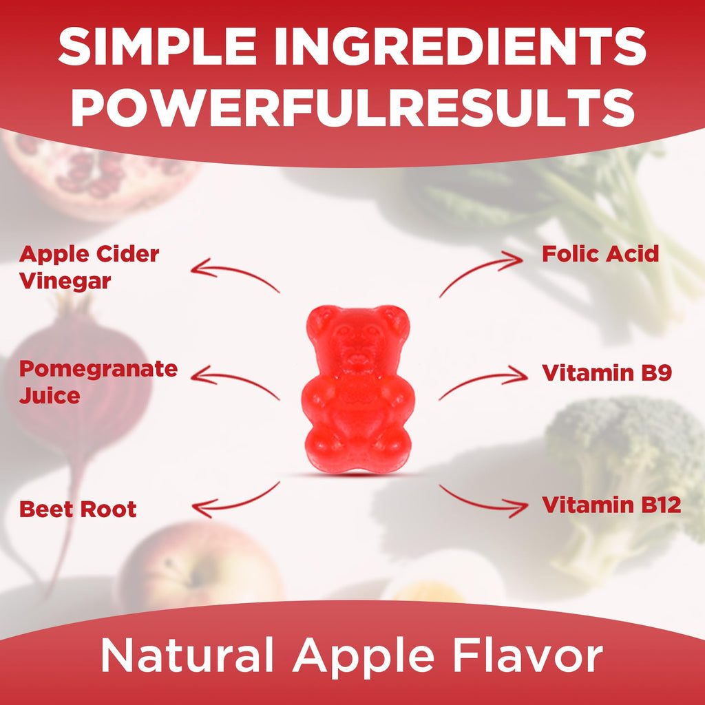 Feelherbs Metabolism Gummies for Women and Men Digestion & Energy, 60 Count Apple Cider Vinegar Gummies with Vitamin B12 & Beet Root, Chewable Keto ACV Vitamin for Metabolism & Detox Cleanse Feelherbs buy supplements Au