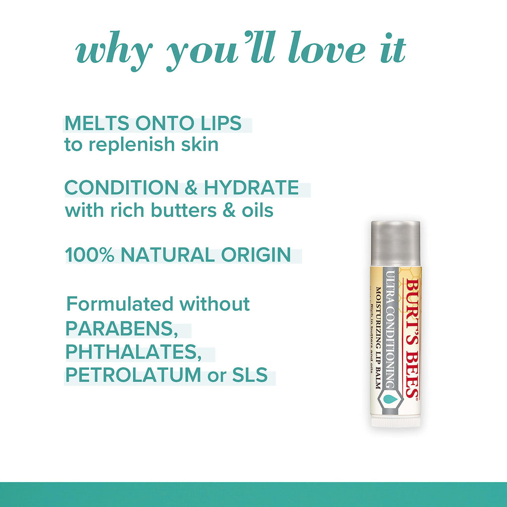 Burt's Bees Easter Basket Stuffers, Balm Bouquet Lip Balm Set, Original Beeswax, Vanilla Bean, Cucumber Mint, Coconut & Pear Pack, Natural Origin Lip Treatment, 4 Tubes, 0.15 oz. Burt's BeesBuy Supplements Australia
