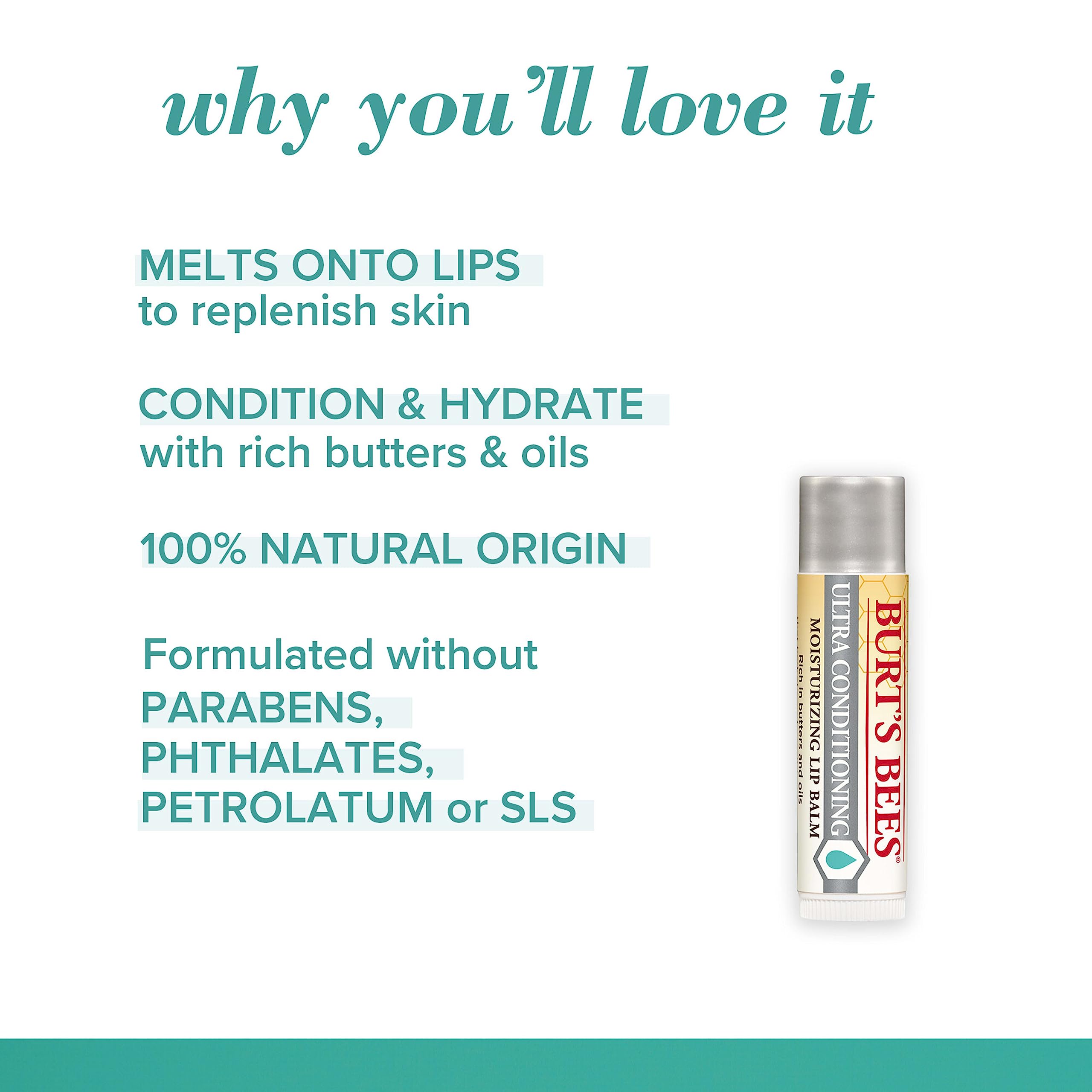 Burt's Bees Easter Basket Stuffers, Balm Bouquet Lip Balm Set, Original Beeswax, Vanilla Bean, Cucumber Mint, Coconut & Pear Pack, Natural Origin Lip Treatment, 4 Tubes, 0.15 oz. Burt's BeesBuy Supplements Australia