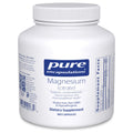 Supplement bottle labeled 'pure encapsulations' with magnesium citrate on a white background
