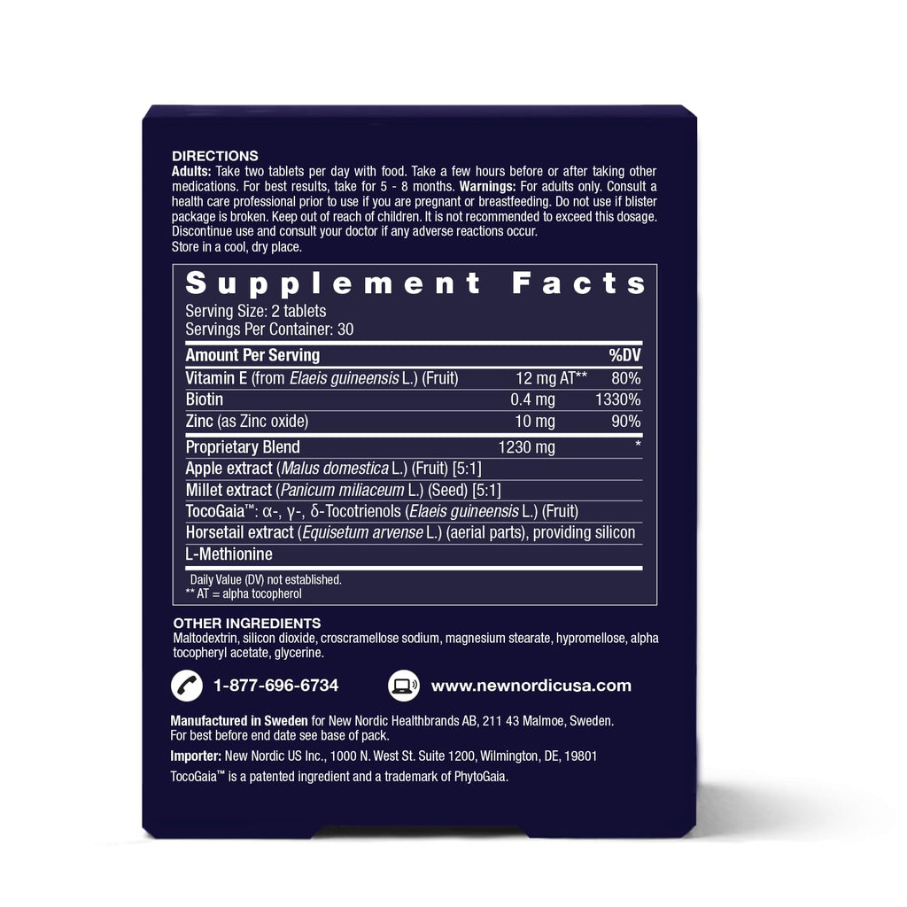 NEW NORDIC Hair & Eye Support Tablets Bundle, Hair GRO Natural Hair Growth and Blue Berry Eye Vitamin Supplements NEW NORDICBuy Supplements Australia