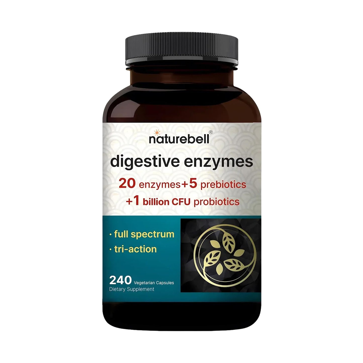NatureBell Digestive Enzymes - 240 Capsules - Gut & Digestive Health Support Supplement* - with 20 Enzymes,