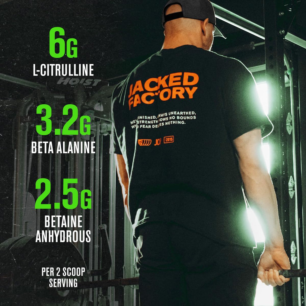 Jacked Factory NITROSURGE Pre Workout Supplement - Endless Energy, Instant Strength Gains, Clear Focus, Intense Pumps - NO Booster & Preworkout Powder with Beta Alanine - 30 Servings, Cherry Limeade Jacked Factory buy supplements Au