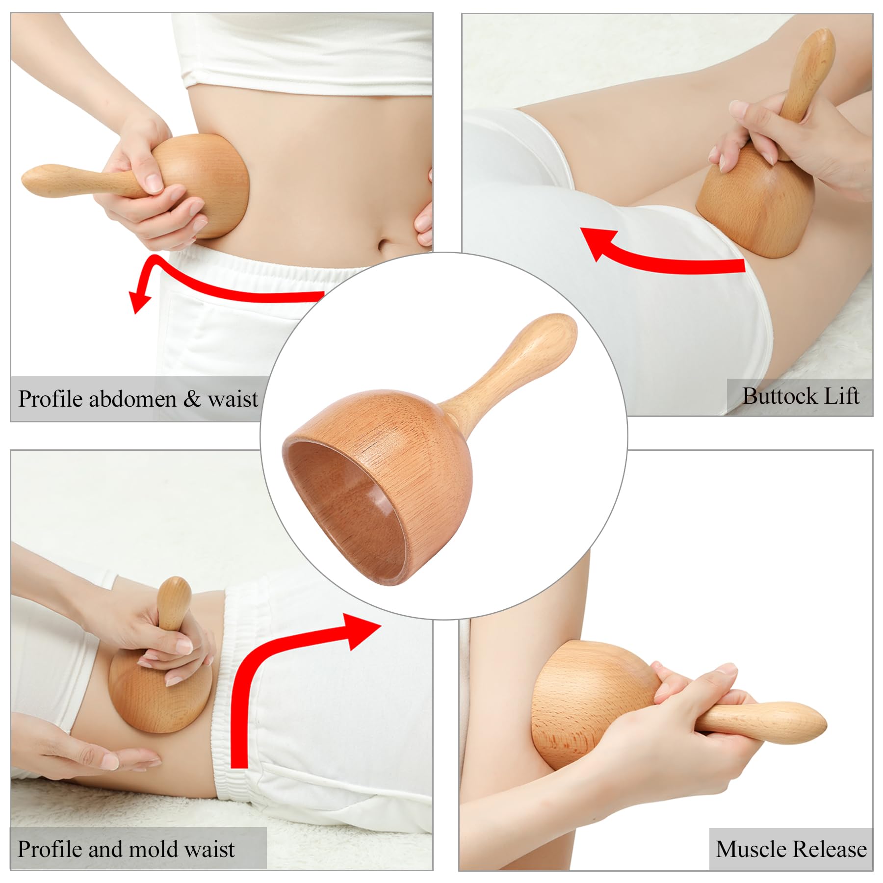 Komogir 3-in-1 Wood Therapy Massage Tools Lymphatic Drainage Massager Wooden Massager for Maderoterapia,Anti-Cellulite, Body Sculpting & Contouring Komogir buy supplements Au