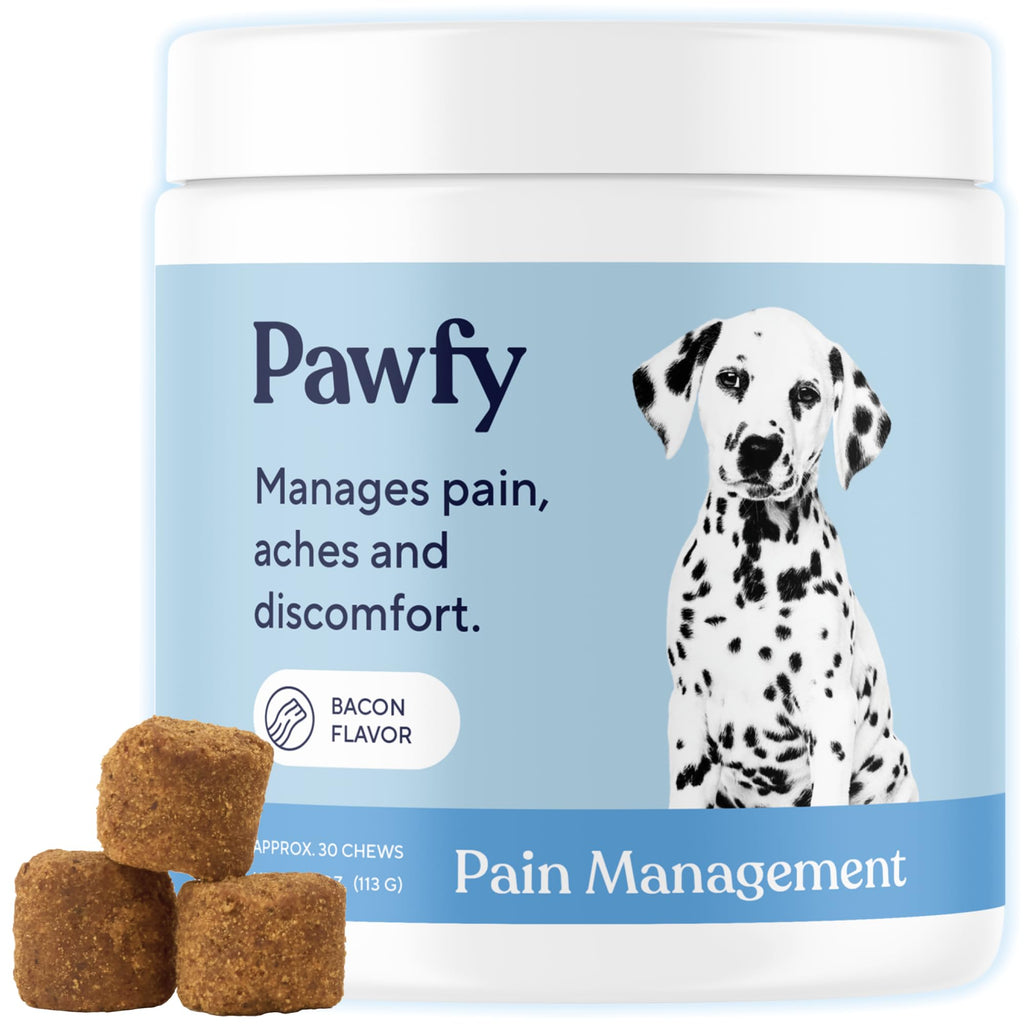 Pawfy Advanced Pain Management - Essential Vitamins & Supplements with Omega 3 |Joint Supplement for Dogs - Supports Hip & Joint Health for Small, Medium, Large Breeds | 30 Fast-Acting Chews PawfyBuy Supplements Australia
