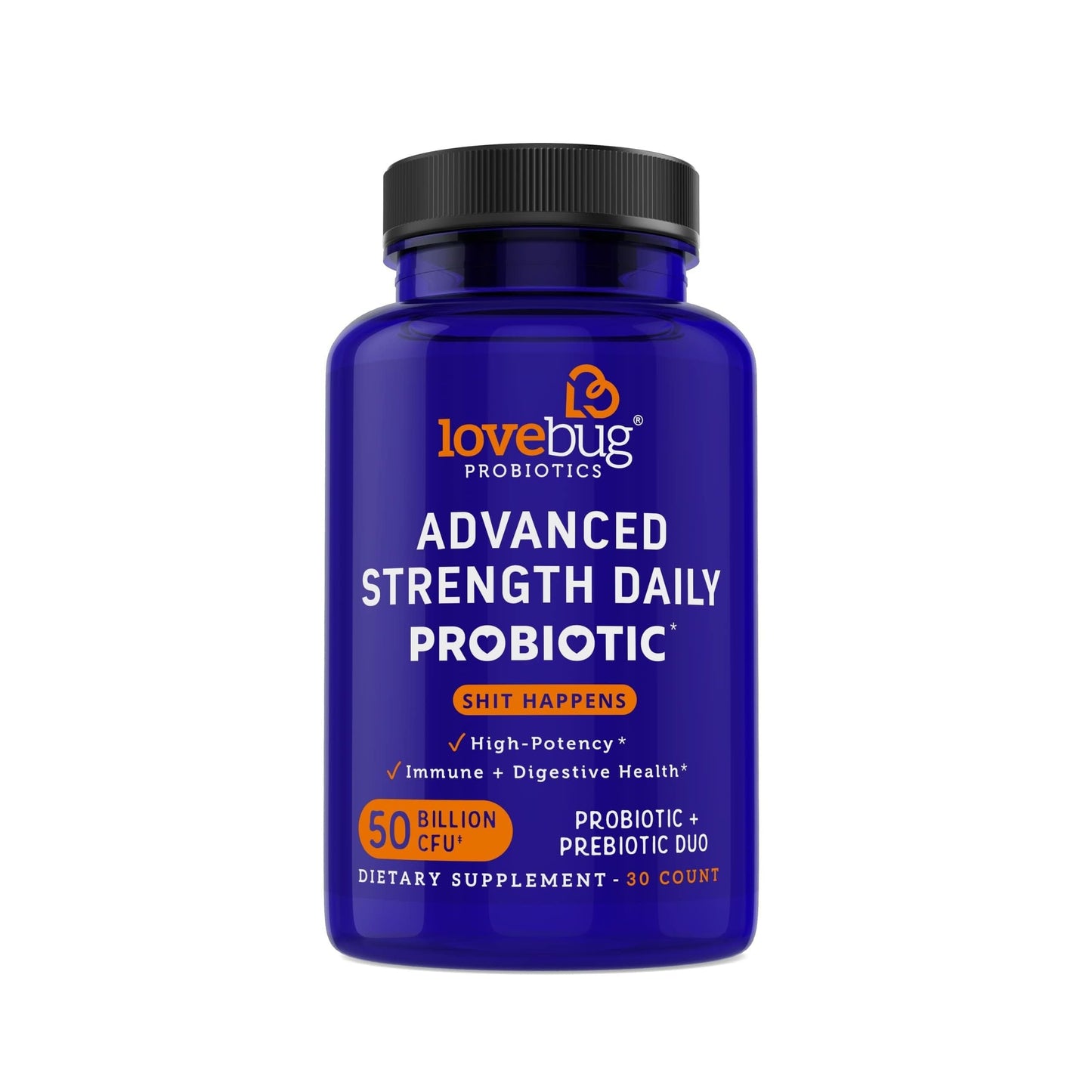 LOVEBUG Award Winning Maximum Strength | Rebuild & Restore Immune and Digestive Microbiome | 10 Clinically Studied Strains for Constipation