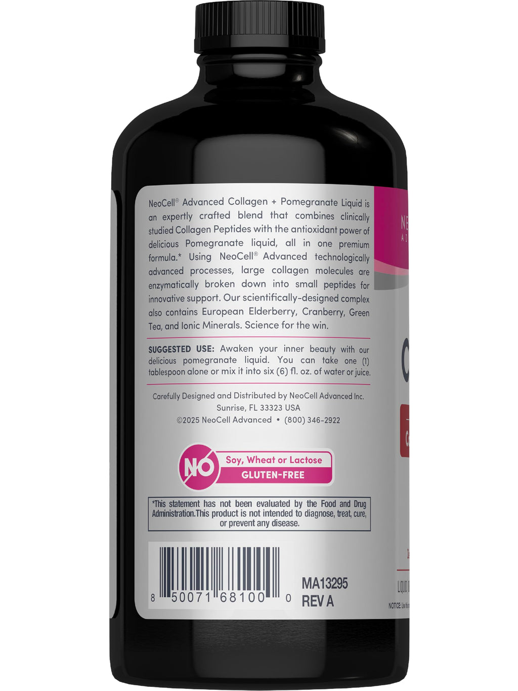 NeoCell Advanced Liquid Collagen | 4000 mg | Pomegranate and Fruit Juice Concentrates | for Women and Men | 16 fl oz