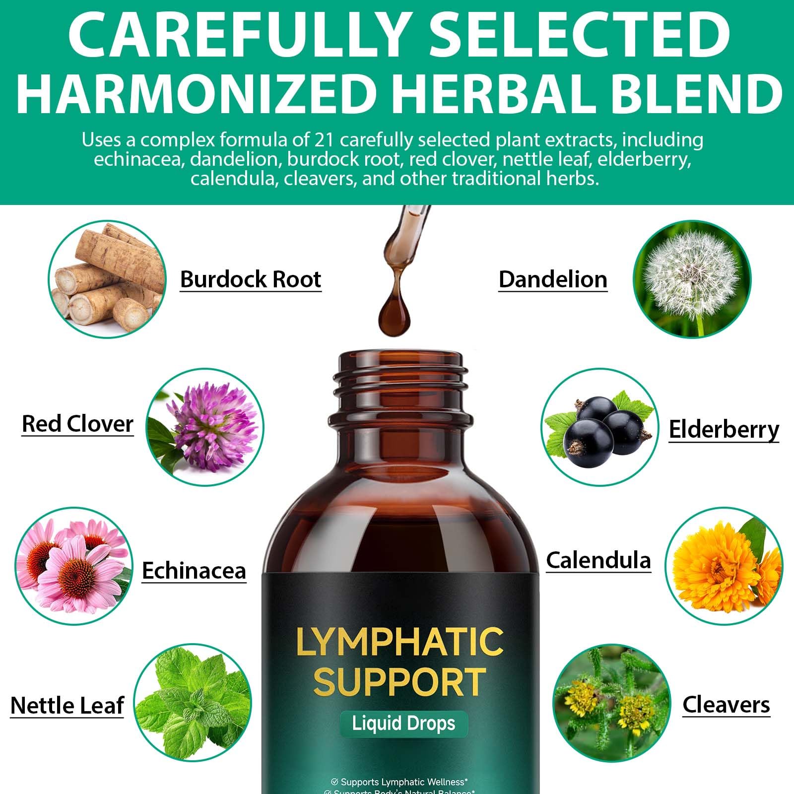 Lymphatic Drainage Drops, Support Supplement with Echinacea, Dandelion, Elderberry, Cleavers, Astragalus, Burdock & More, 2 FL OZ - Natural Lymphatic Cleanse & Immune Support VOGSIG buy supplements Au