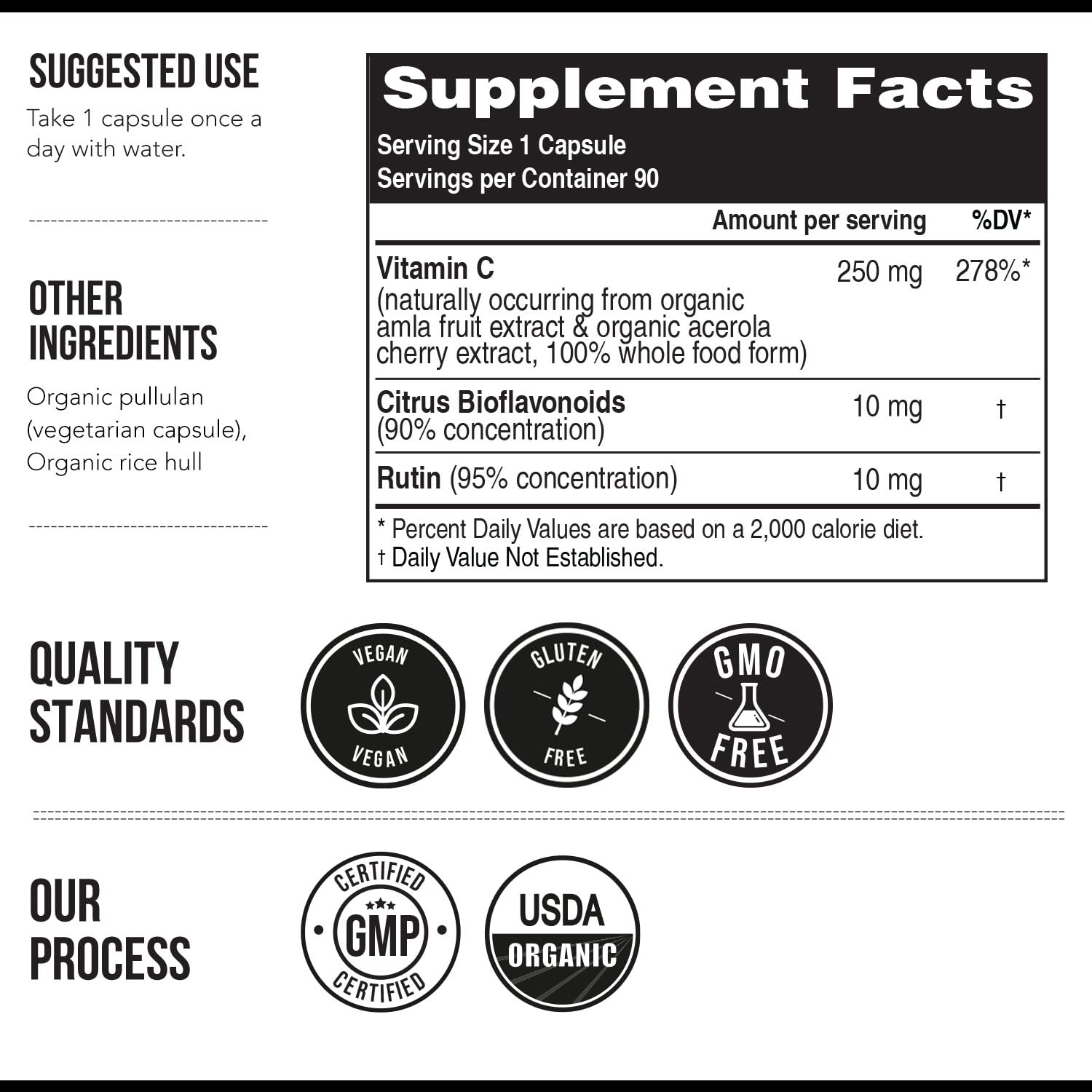 Organic Vitamin C | Whole Food Vitamin C from Fruit Plus Absorption Enhancing Cofactors - Vegan, Enhanced Bioavailability - Immune Support
