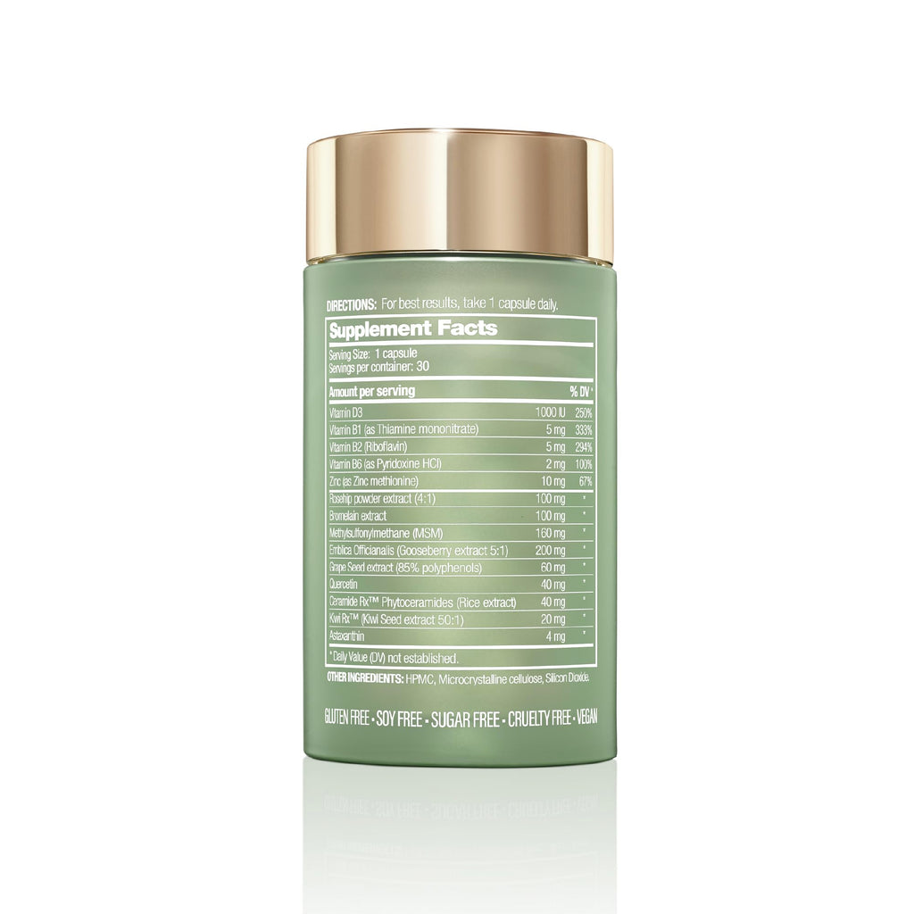 Halo Beauty Kiwi Seed Booster Skin Supplement Refill Pack | Anti-Aging Hydration & Glowing Skin Support with Kiwi Seed, Vitamin C, D3 & Zinc | Vegan Collagen Support Capsules | 1-Month Supply Halo BeautyBuy Supplements Australia