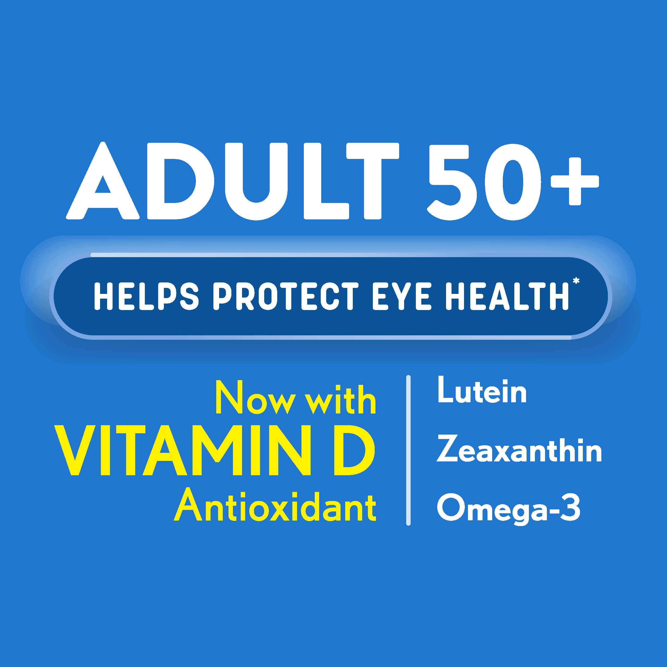 Ocuvite 50+ Eye Vitamin & Mineral Supplement, Multivitamin for Vision & Ocular Health with Omega-3, Zinc, Vitamins C & E, Lutein & Zeaxanthin, Zinc Supplements for Women and Men, 50 Softgels OcuviteBuy Supplements Australia