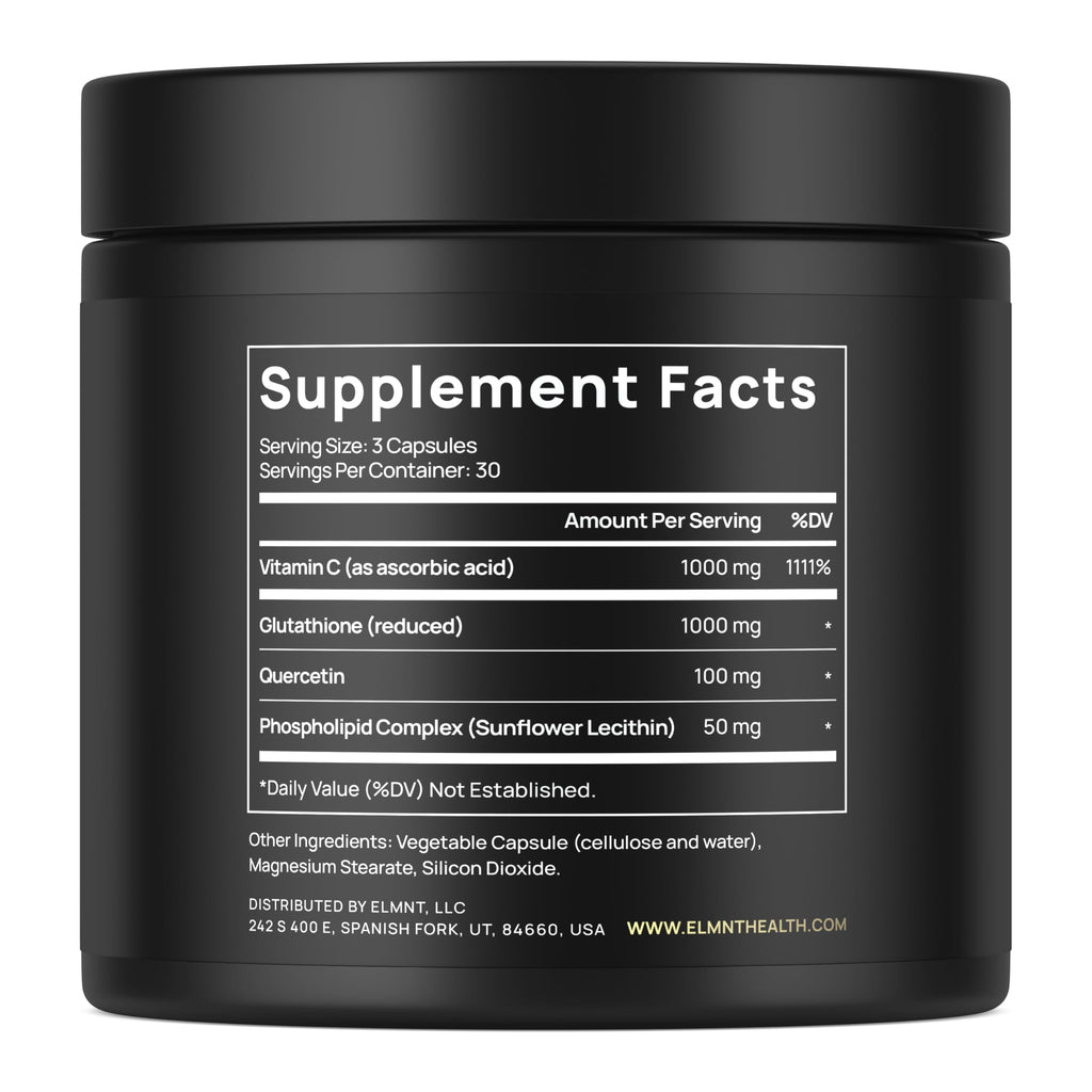 2150mg Super Liposomal Glutathione Supplement w. Vitamin C, Quercetin & Pure L Glutathione 2000mg Triple Action Formula Glutathione Liposomal Supplement