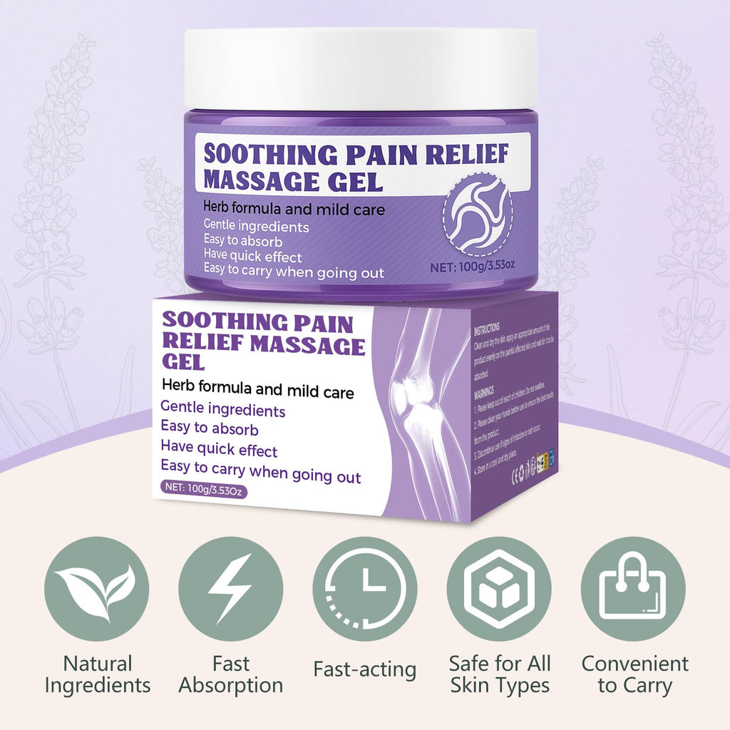Soothing Massage Gel (100g) - Joint Relief Purple Gel, Natural Ingredients Soothing Relief Cream, Fast-Absorbing Jointgel Cream for Soothing Joint, Shoulder, Knee, Back, Lumbar & Muscle Stiffness VereclueBuy Supplements Australia