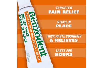 Benzodent Dental Pain Relieving Cream, 1 Ounce - Pack of 3 BenzodentBuy Supplements Australia