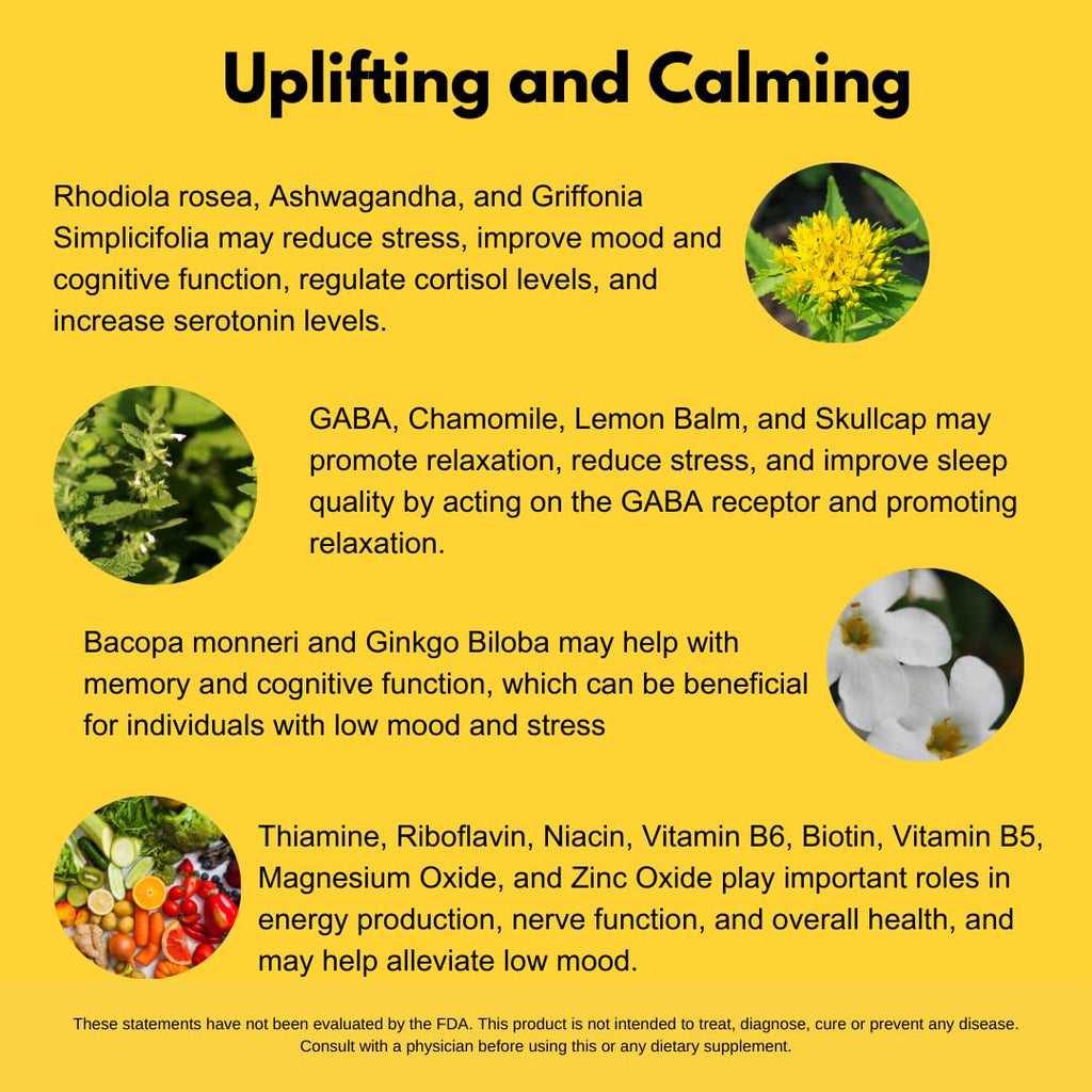 4BETTERMOOD Positivity & Stamina Capsule (30ct) Premium Mood Supplement - Enhance Mood & Promote Emotional Balance - Rhodiola, L-Theanine. Bocopa monnnieri, Velvet Bean, Skull Cap & Ashwaganda. 4BETTERMOOD Positivity & Stamina buy supplements Au