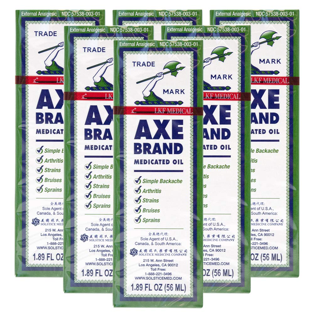 Axe Brand Medicated Oil (Muscle, Joint, and Backache Pain Relief) (1.89 fl oz) (6 Bottles) (Solstice) AXEBuy Supplements Australia