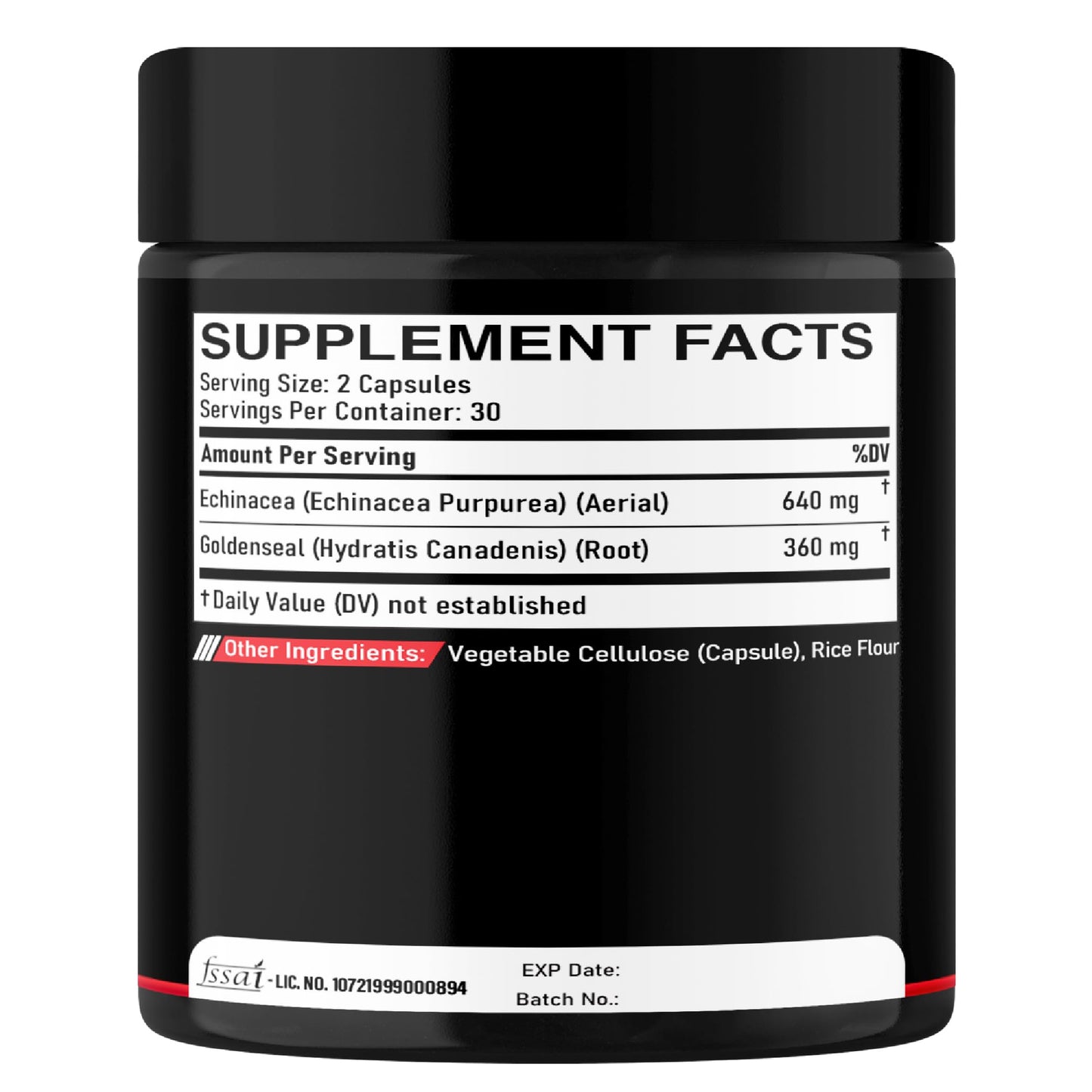DEDICAD 1000mg Echinacea Goldenseal Capsules - Support Immune System, Well-Being & Overal Health - 60 Veggie Capsules - Non-GMO, Gluten-Free DEDICAD buy supplements Au