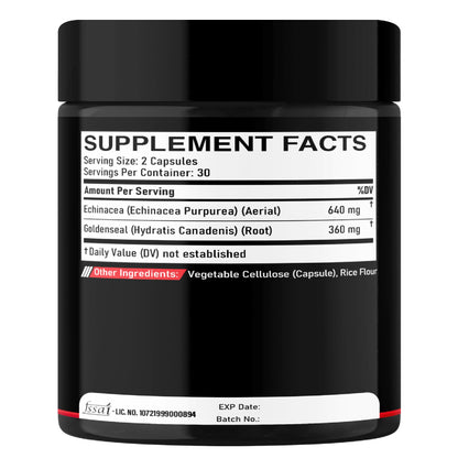 DEDICAD 1000mg Echinacea Goldenseal Capsules - Support Immune System, Well-Being & Overal Health - 60 Veggie Capsules - Non-GMO, Gluten-Free DEDICAD buy supplements Au