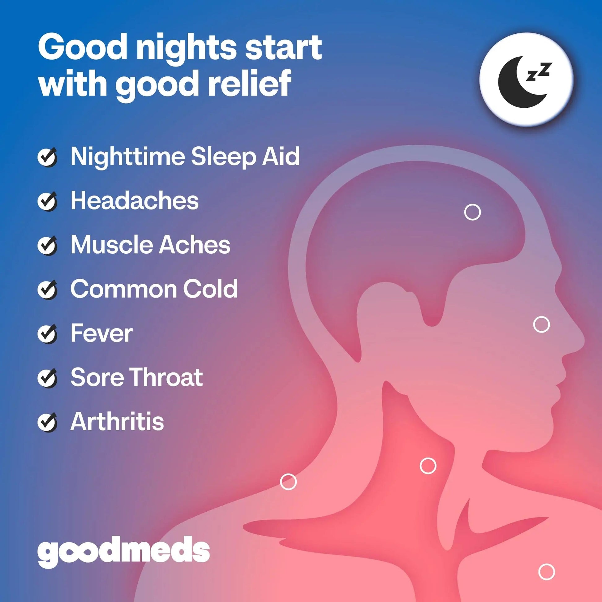 GoodMeds Compare to Tylenol PM PM Pain Reliever & Sleep Aid, Generic Acetaminophen 500mg, Fast-Acting, Extra Strength for Headaches, Migraines, Aches | Non-Habit Forming (375 Count) GoodMedsBuy Supplements Australia