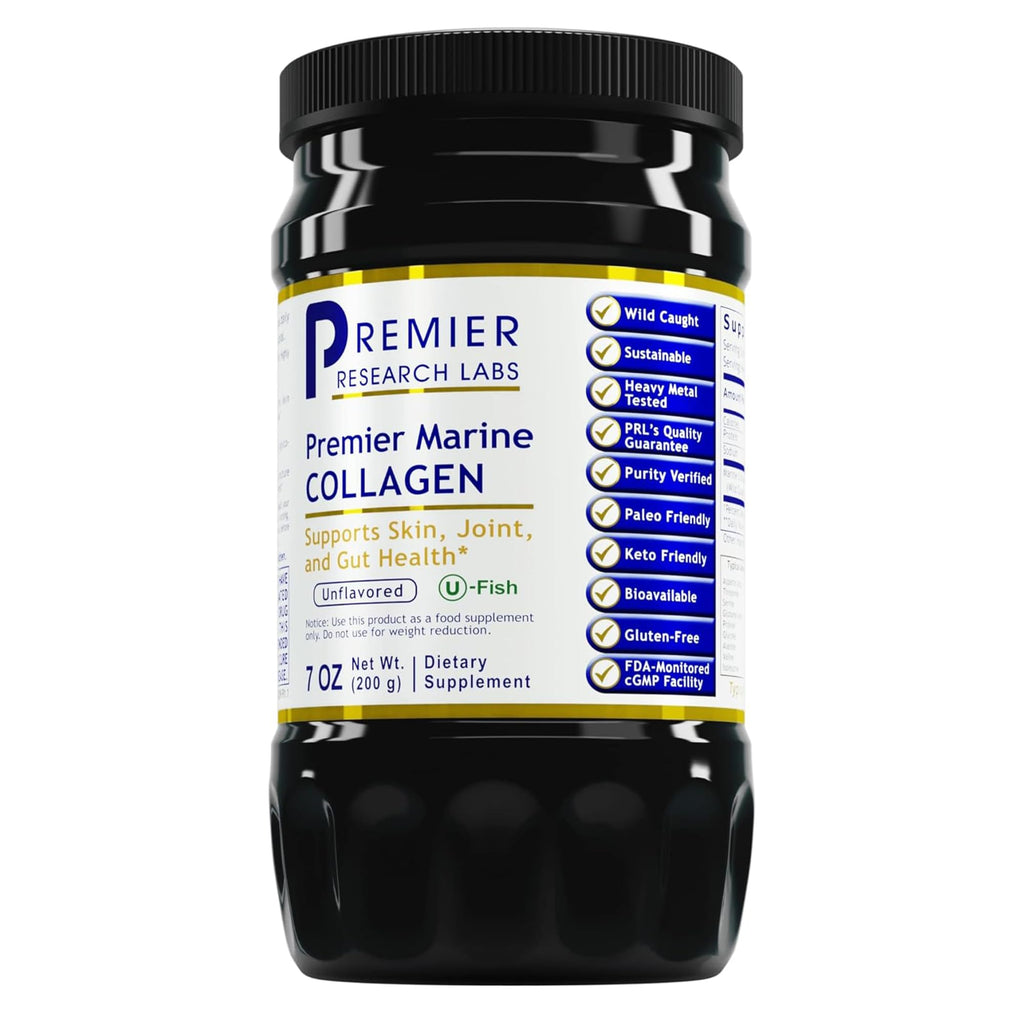 Premier Research Labs Marine Collagen - Marine Collagen Peptides, Hydrolyzed Marine Collagen Powder, Fish Collagen for Women and Men, 5g Collagen Per Serving for Skin, Joint, and Gut Health - 7 Oz Premier Research LabsBuy Supplements Australia