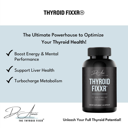 Fixxr Thyroid Support by Dr. Amie | T2 Thyroid Supplement | 30 Day Supply, 60 Capsules Fixxr buy supplements Au