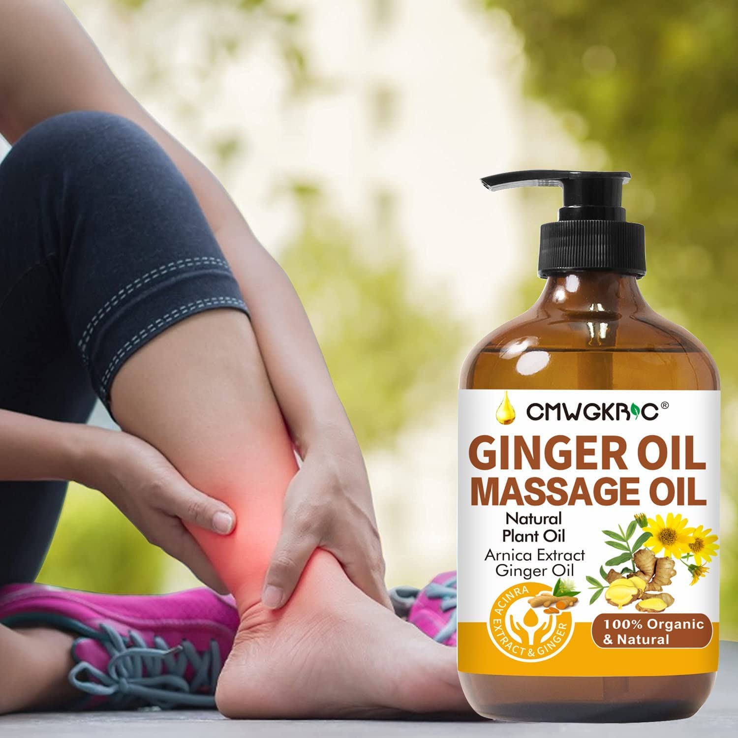 Ginger Oil,Ginger Massage Oil for Lymphatic Drainage,Natural Body Oil for Skin,Arnica Oil,Sore Muslce Massage Oil,Spa Ginger Oil-Warming and Relaxing for Mothers Day Gifts for Wife,Fathers Day Gift CMWGKBC buy supplements Au