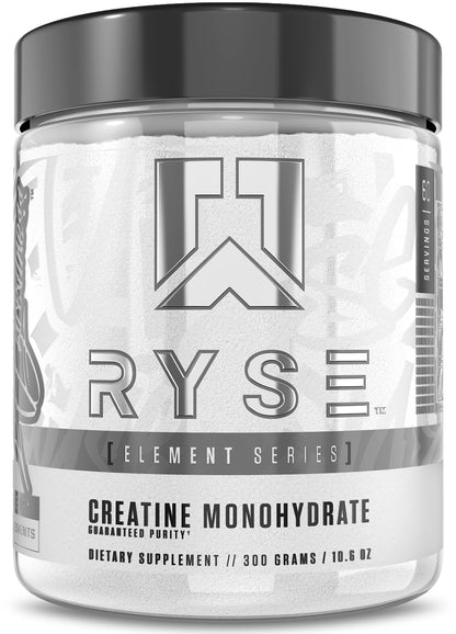 RYSE Creatine Monohydrate Powder - Unflavored - Supports Men & Women Lean Muscle Growth, Strength, Power, and Endurance - Helps Reduce Fatigue