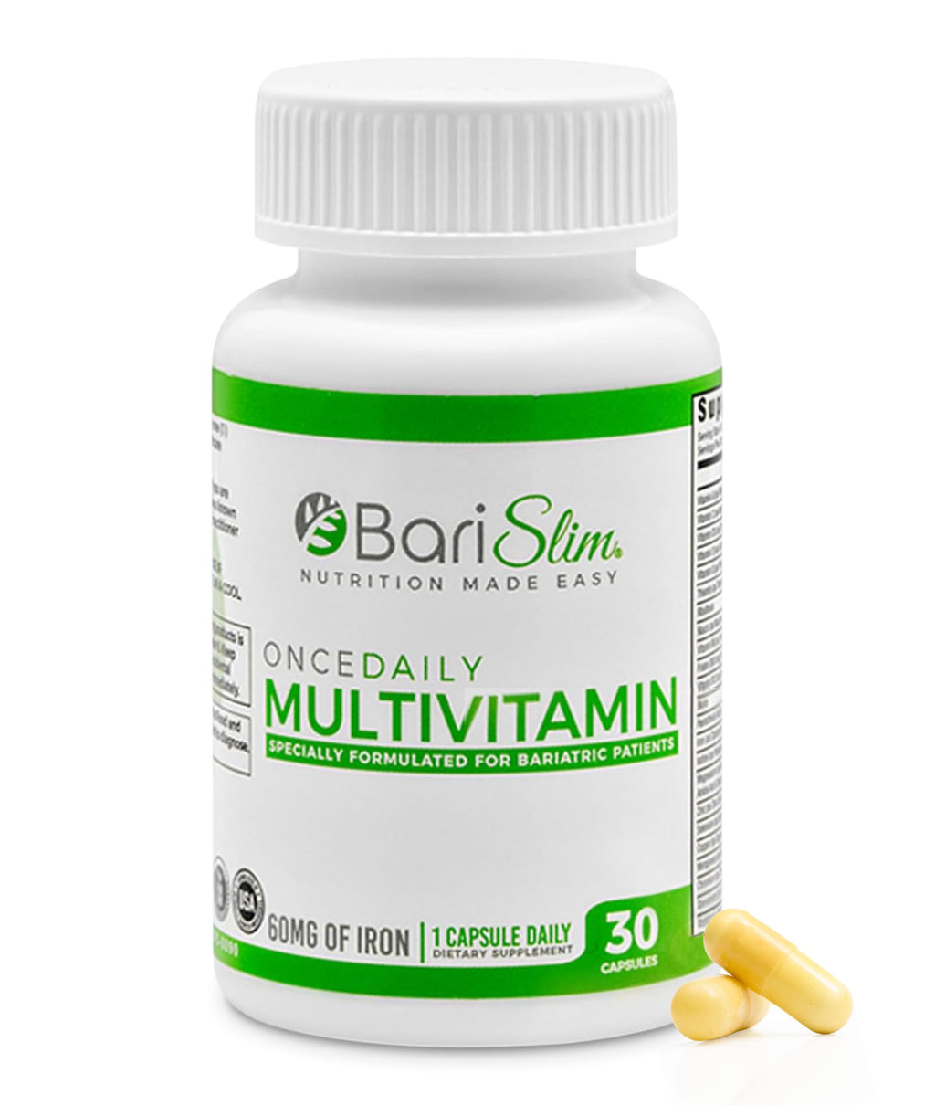 BariSlim Once Daily Bariatric Multivitamin Capsule - 60mg of Iron - Bariatric Vitamin & Supplement for Post Surgery Including Gastric Bypass & Gastric Sleeve | 30 Day Supply BariSlim buy supplements Au