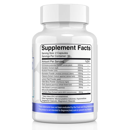 ELERULE Lymphatic Support Supplement, Lymphatic Drainage Supplements with with Dandelion, Burdock, Echinacea, Lemon & More, Lymph System Support for Men and Women – 60 Capsules ELERULE buy supplements Au