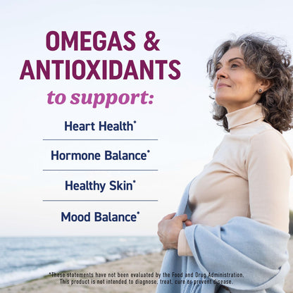 Fish Oil Omega 3 Supplements for Women | DHA + EPA | Heart Health, Hormone Balance, Skin & Wellness Support | 600MG Omega3 + 800MG Evening Primrose Oil