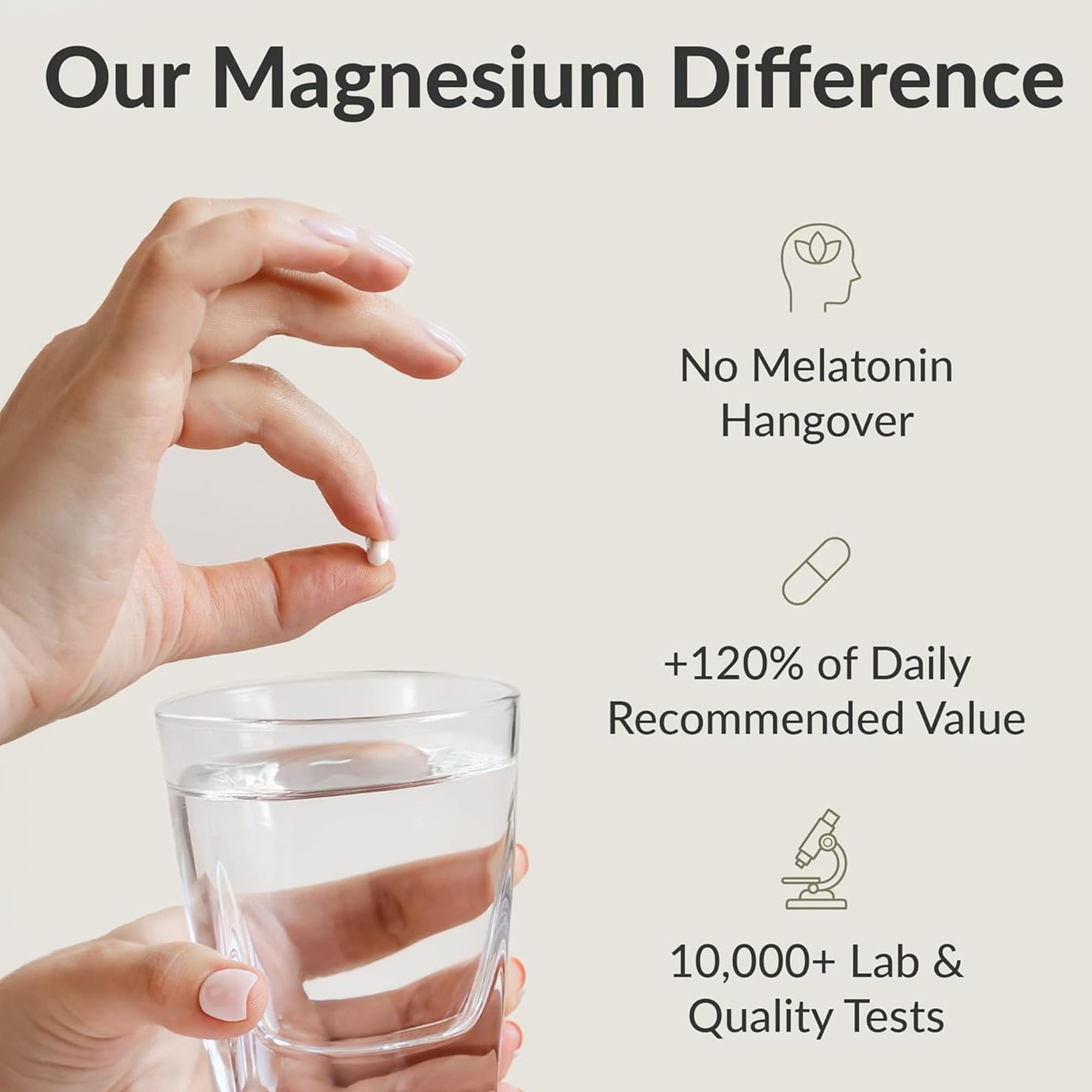 BIOptimizers Magnesium Breakthrough Supplement with 500mg - 7 Forms of Magnesium: Glycinate, Malate, Citrate, and More - Natural Support for Sleep and Cognitive Function -30 Capsules- Calming Vitamins BIOptimizers buy supplements Au