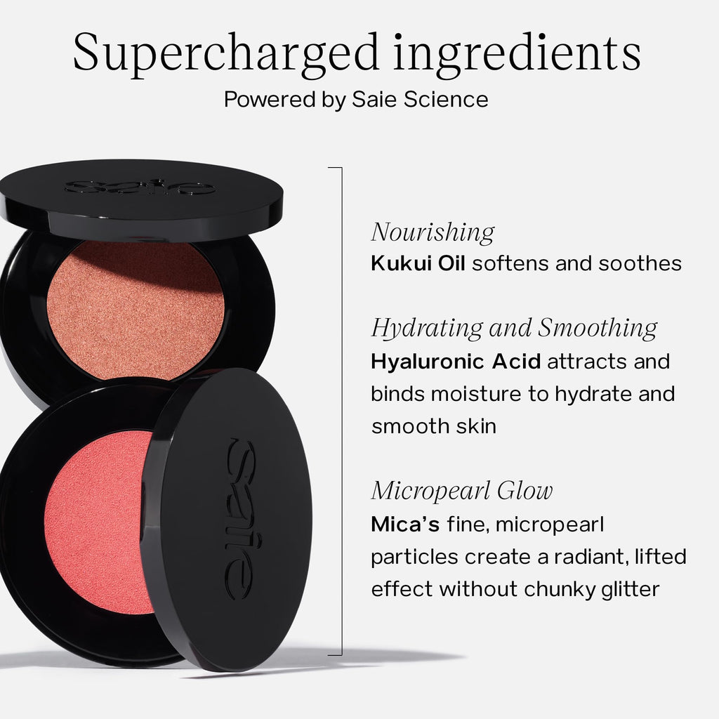 Saie Glow Sculpt Multi-Use Highlighter + Cream Blush - Lightweight Highlighter Makeup with Hyaluronic Acid + Micropearl for Radiant, Glowing Skin - Mauveglow (.02 oz) SaieBuy Supplements Australia