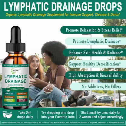 Organic Lymphatic Drainage Drops | 17-in-1 Lymphatic Drainage Supplement | Echinacea,Elderberry,Dandelion | High Absorption Liposomal Lymphatic Drainage for Immune Support,Lymph Cleanse&Detox,2 fl oz JINGYAT buy supplements Au