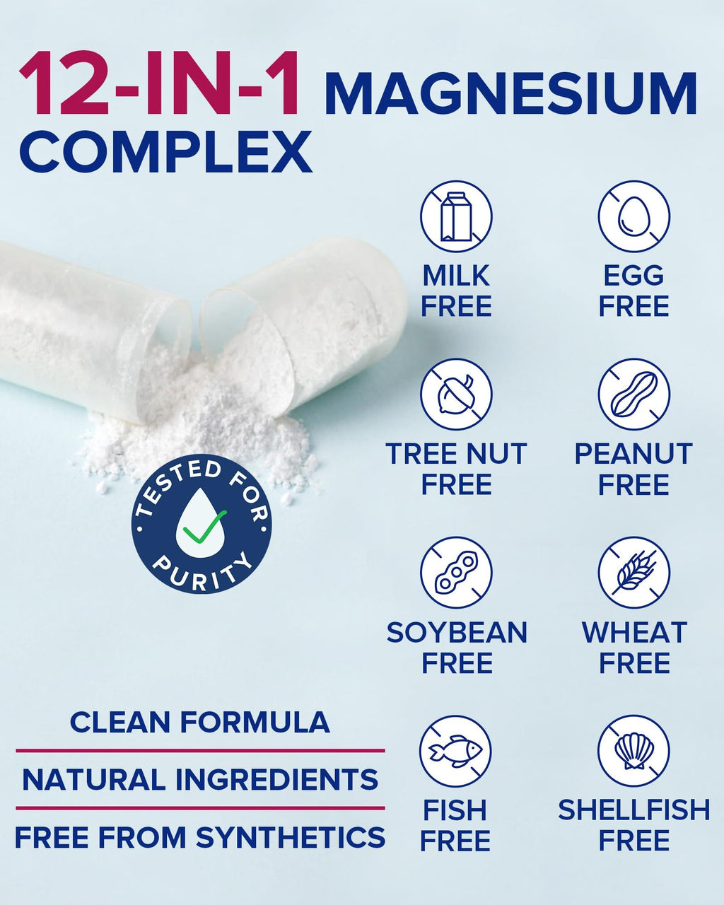 Terranics 12-in-1 Magnesium Complex 500mg, High Absorption Chelated Magnesium Glycinate, Citrate, Malate, Taurate, Orotate & More, for Sleep, Calm, Energy, Heart, Vegan, Non-GMO,120 Capsules Terranics buy supplements Au