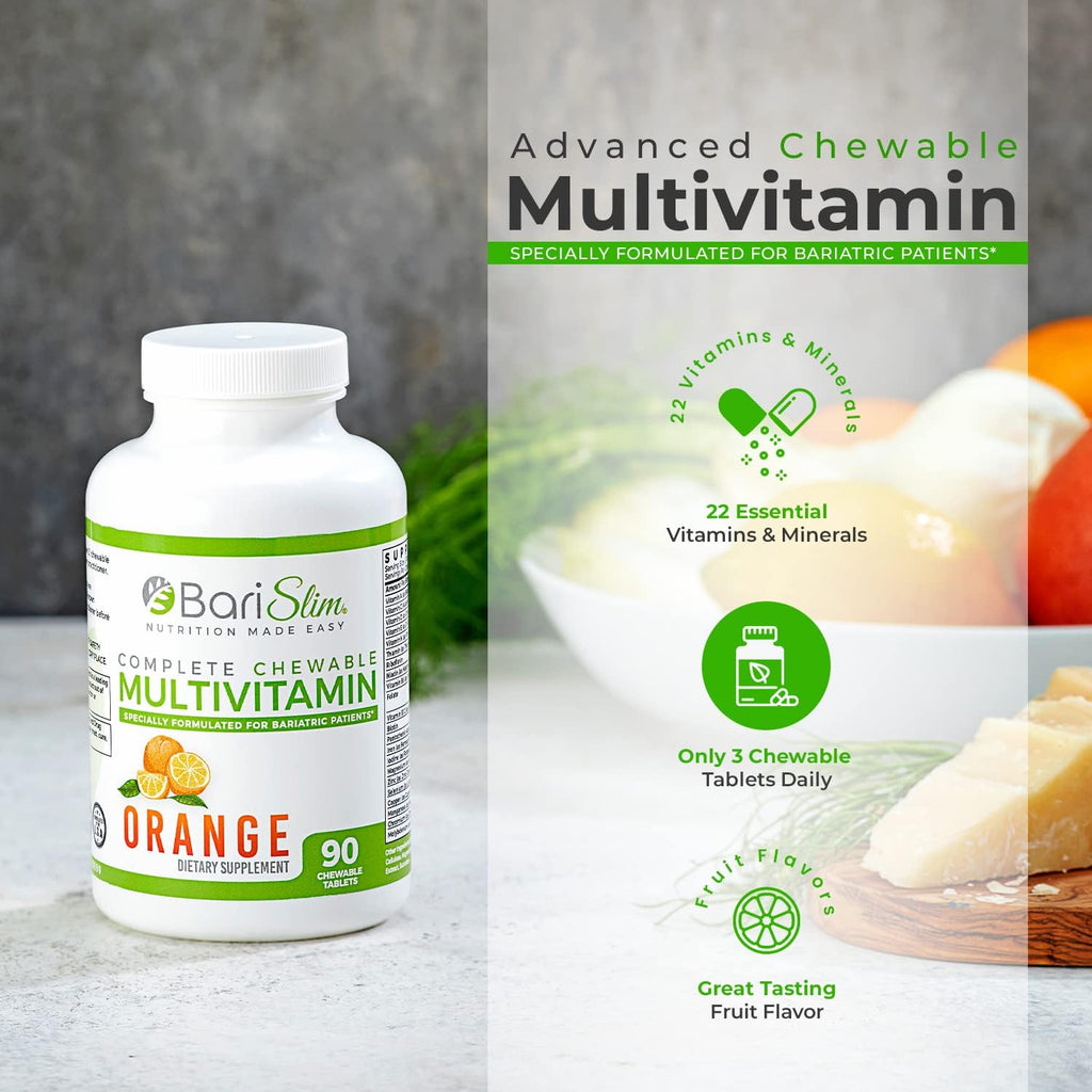 BariSlim Bariatric Calcium Citrate & Complete Chewable Multivitamin - Bariatric Vitamin and Supplement for Post Bariatric Surgery Including Gastric Bypass and Gastric Sleeve BariSlim buy supplements Au